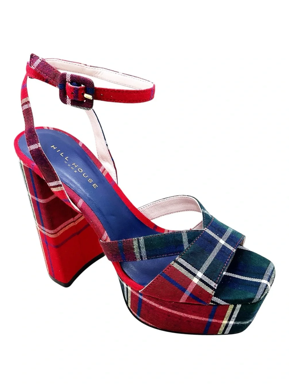 🆕{{Hill House Home} Green & Red Tartan Plaid Party Platforms